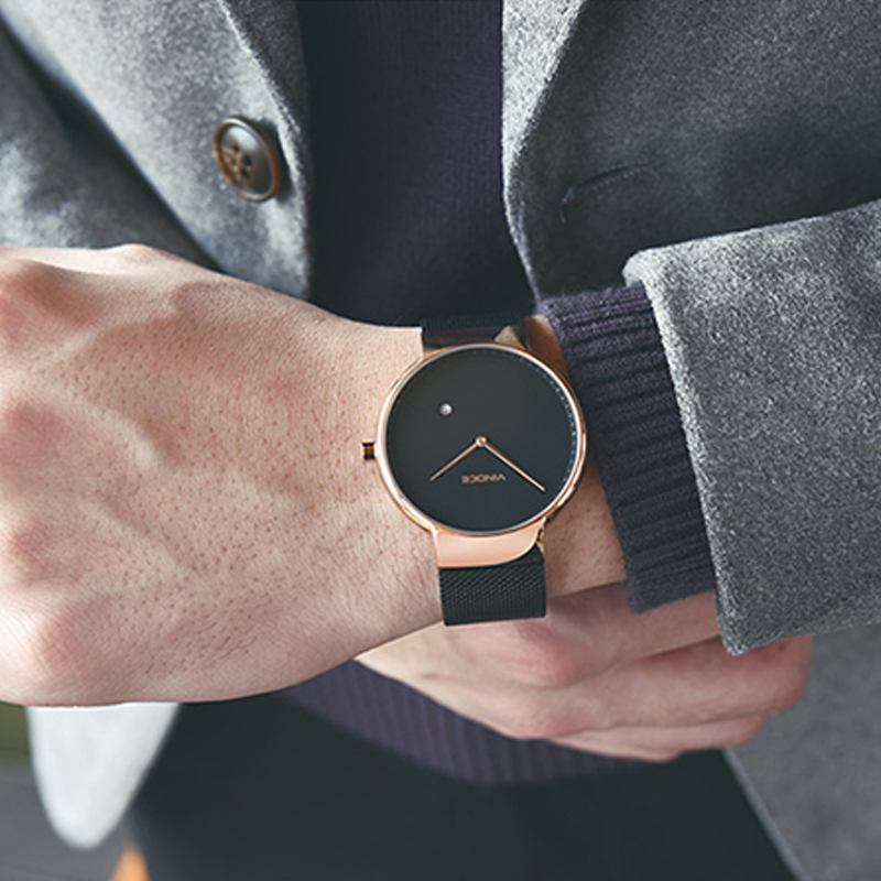 Đồng hồ nam siêu mỏng phong cách hoàn mỹ