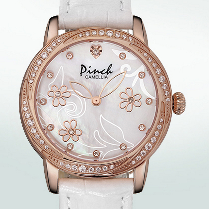 Đồng hồ nữ Pinch L9507-P08L họa tiết hoa xinh