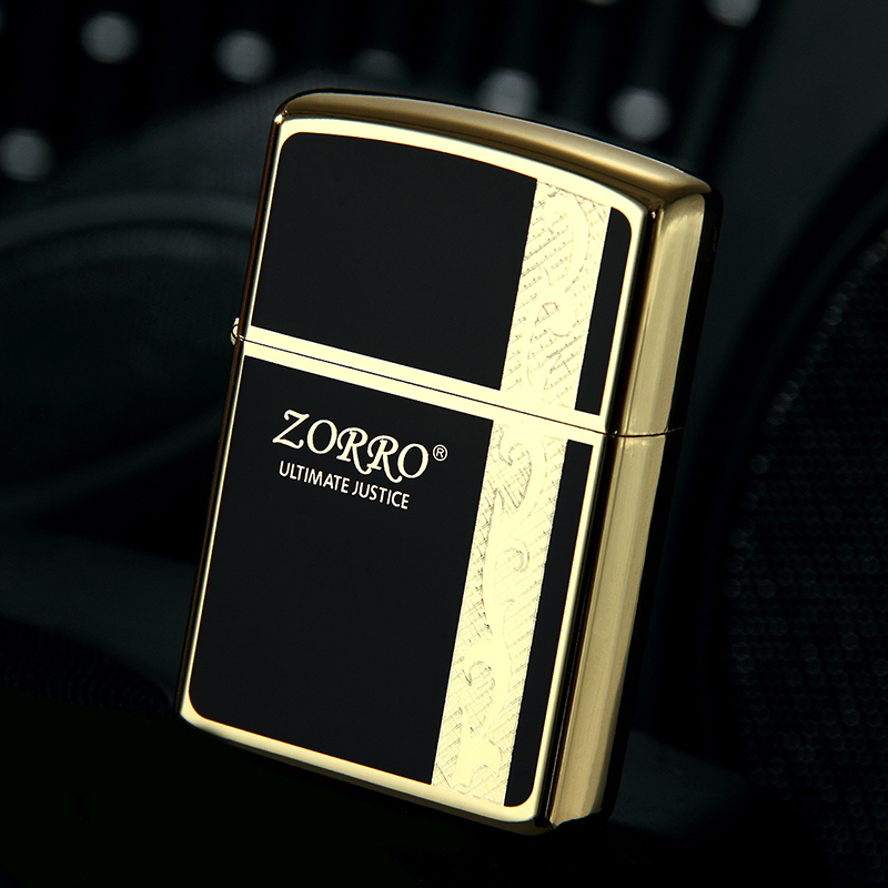 Bật lửa mạ vàng 24K Zorro Z9610A