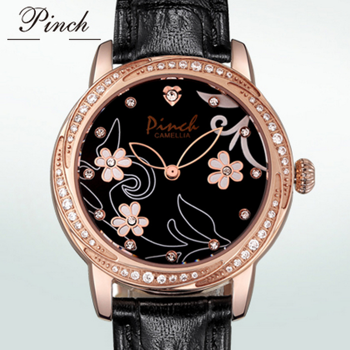 Đồng hồ nữ Pinch L9507-P08L họa tiết hoa