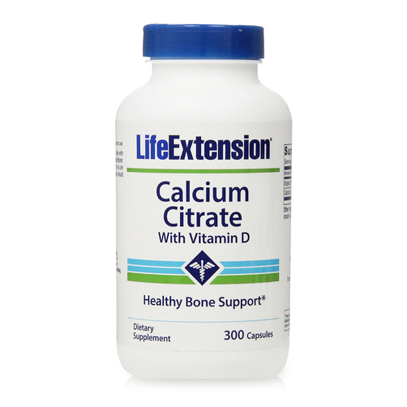 Viên uống bổ sung Canxi và Vitamin D Life Extension Calcium Citrate With Vitamin D