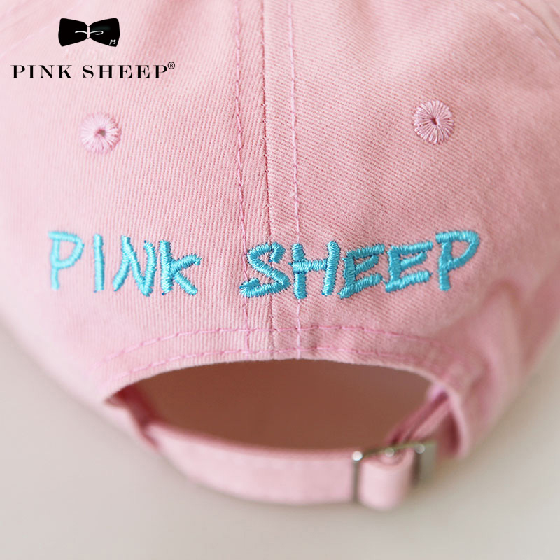 Mũ lưỡi trai thêu chữ unisex Pink Sheep