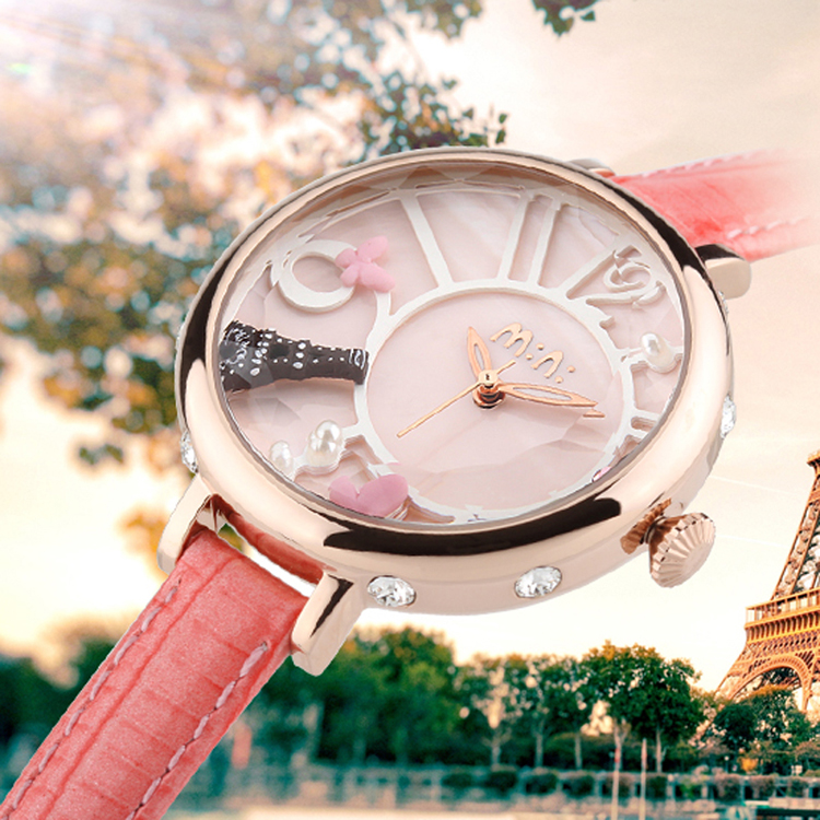 Đồng hồ nữ Mini MN991 tháp Eiffel thiết kế ấn tượng