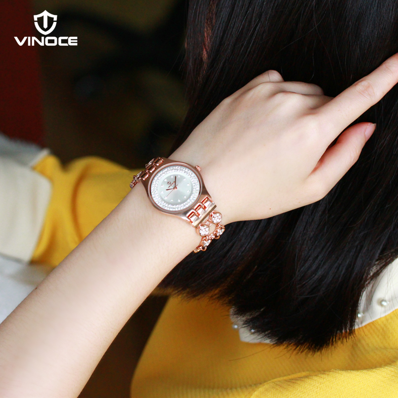 Đồng hồ hiệu nữ Vinoce 6353 lắc tay thời trang cao cấp