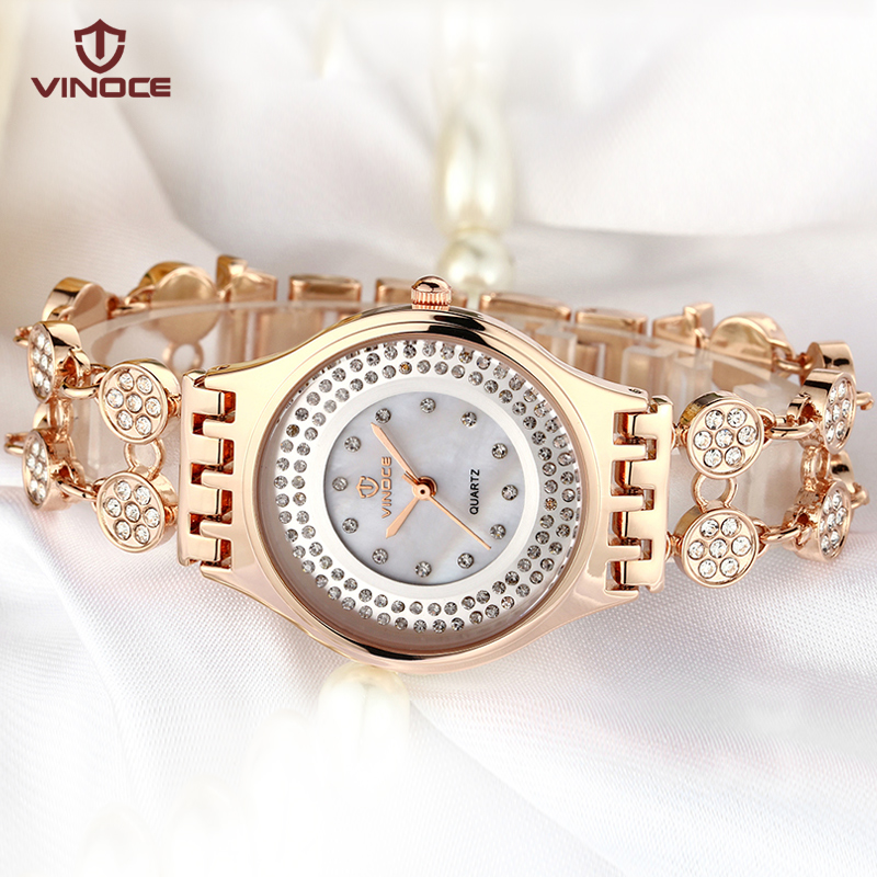 Đồng hồ hiệu nữ Vinoce 6353 lắc tay thời trang cao cấp
