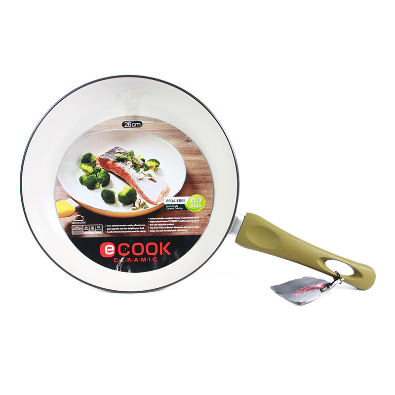 Chảo sứ E-cook Ceramic chống dính Lock&Lock 26cm LEC2263