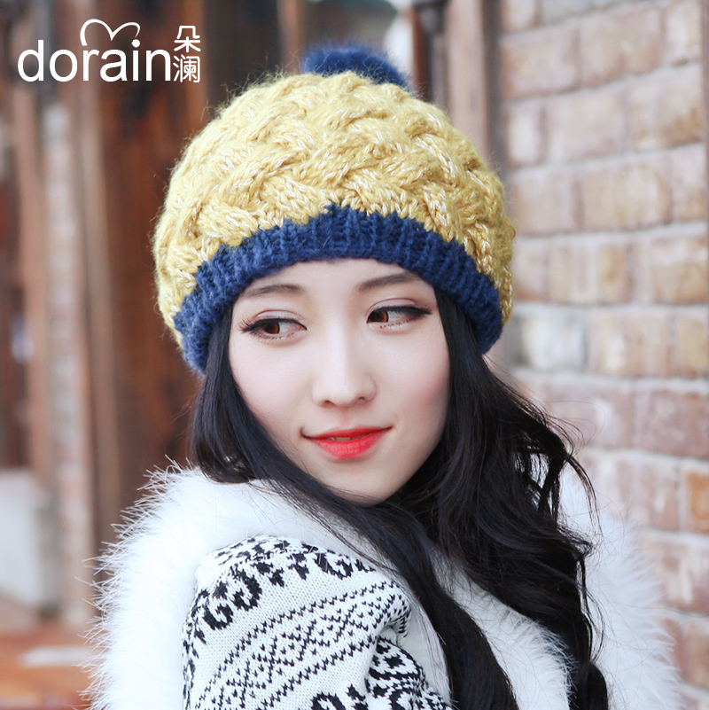 Mũ len tròn phối màu Dorain