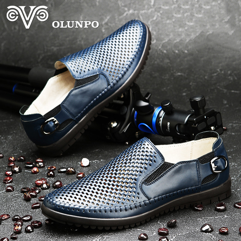 Giày da nam đục lỗ cho mùa hè Olunpo XFR1501