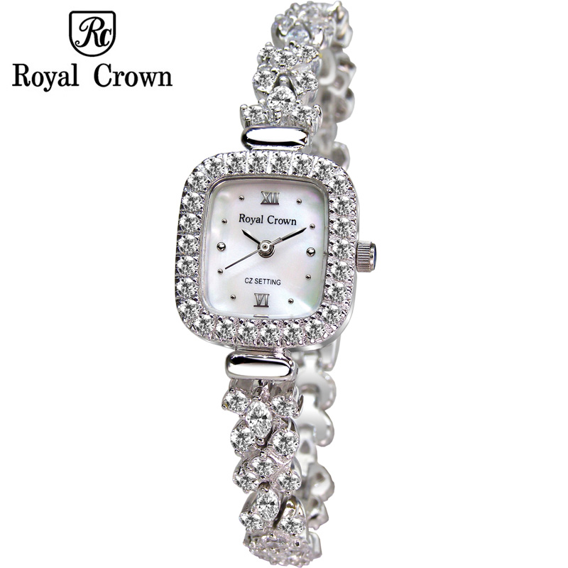 Đồng hồ nữ lắc tay mặt vuông Royal Crown 1514B