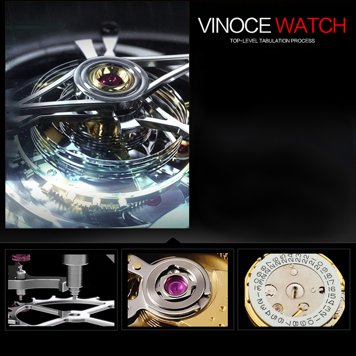 Đồng hồ cơ nam Automatic Vinoce V633251
