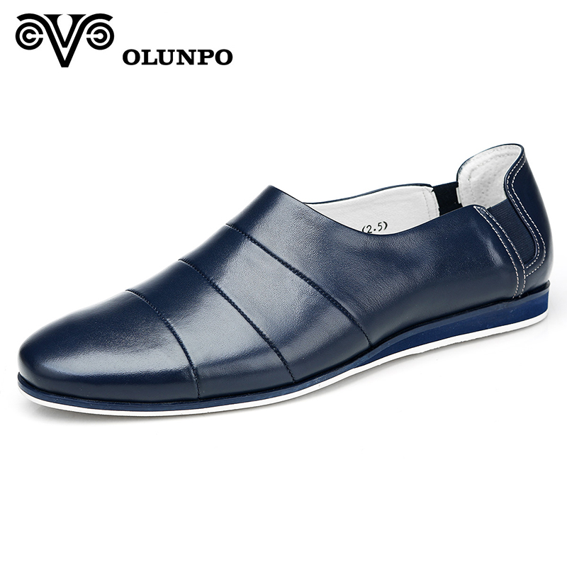 Giày da nam gót chun ấn tượng Olunpo CCY1505