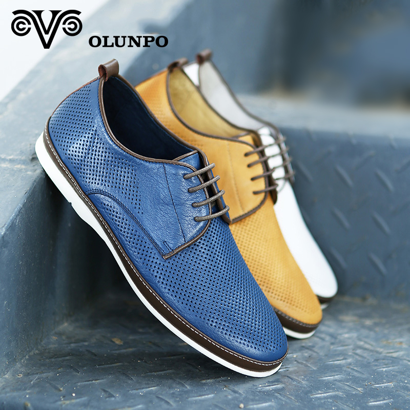 Giày da nam đục lỗ thời trang Olunpo XBS1501