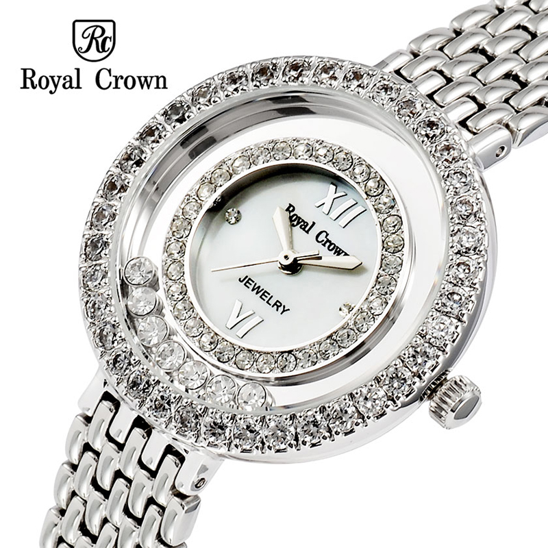 Đồng hồ trang sức nữ gắn pha lê Royal Crown 3628S
