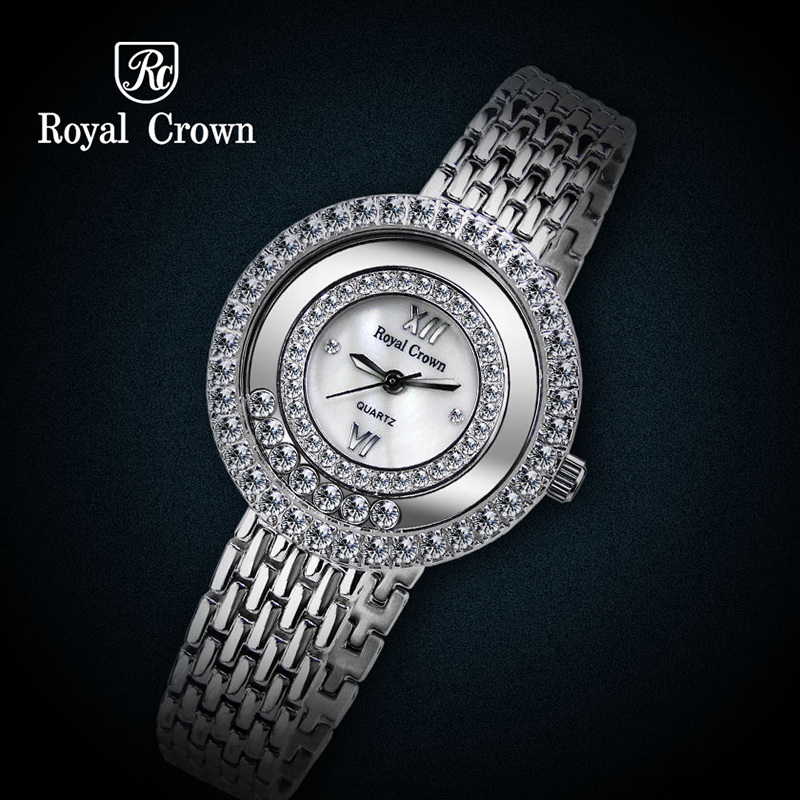 Đồng hồ trang sức nữ gắn pha lê Royal Crown 3628S