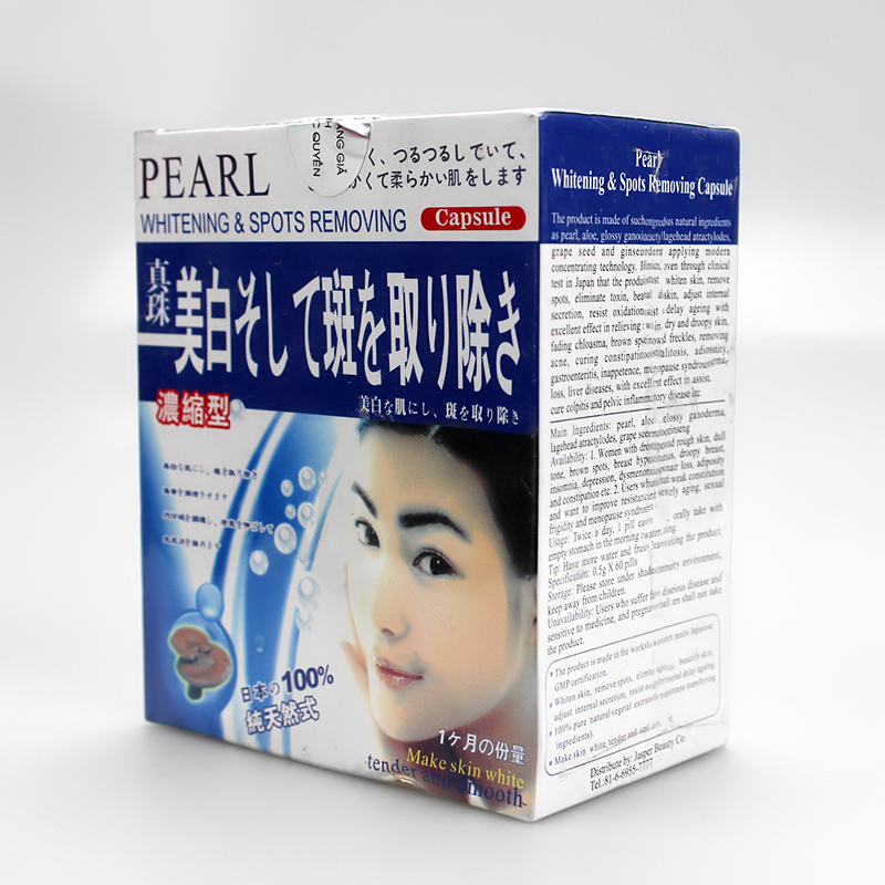 Viên nang trị nám tàn nhang Pearl Whitening & Spots Removing 