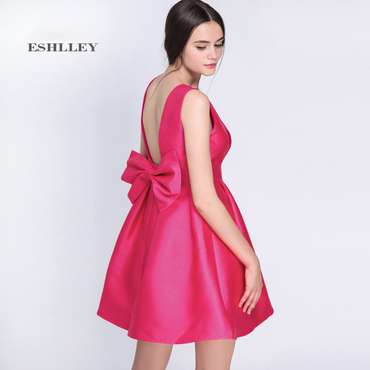 Đầm xòe hở lưng đính nơ bản to Eshlley - Baza.vn