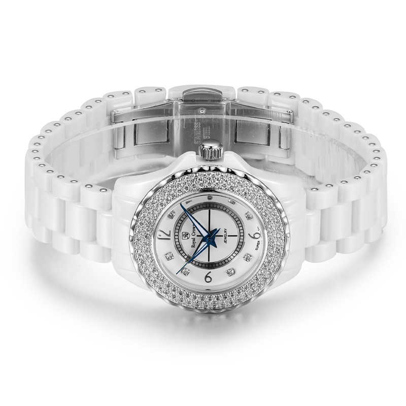 Đồng hồ nữ kính saphire tinh khiết Royal Crown 3821L
