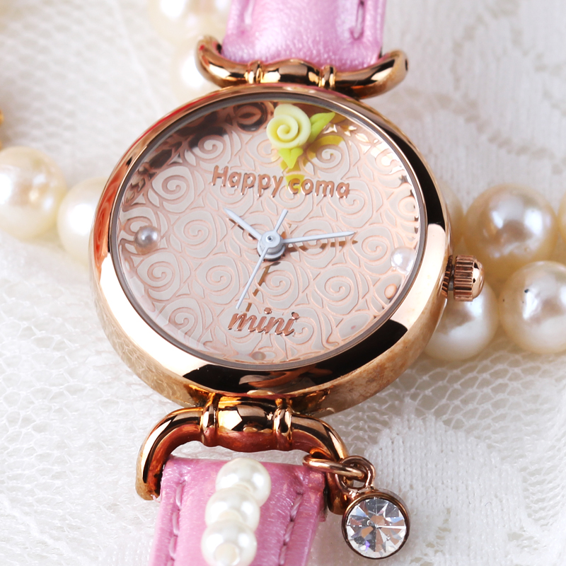 Đồng hồ nữ Mini MN935 mặt hoa hồng tinh tế đẹp mắt