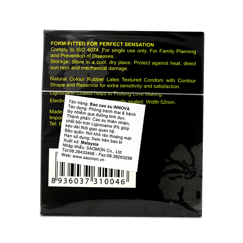 Combo 5 hộp bao cao su Innova Deluxe Condoms: Super Dotted kéo dài cuộc yêu 