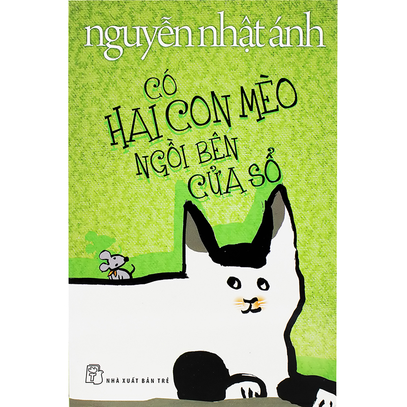 Có hai con mèo ngồi bên cửa sổ