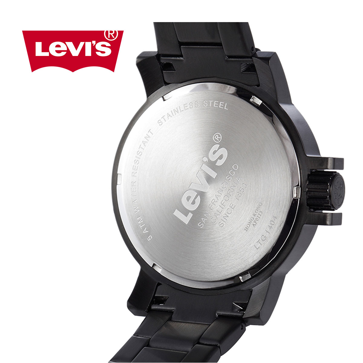 Đồng hồ nam Levis LTG1404 núm chỉnh giờ to bản