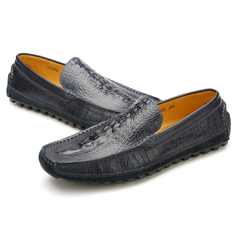 Giày lười nam hình cá sấu Olunpo CCY1502 tinh tế