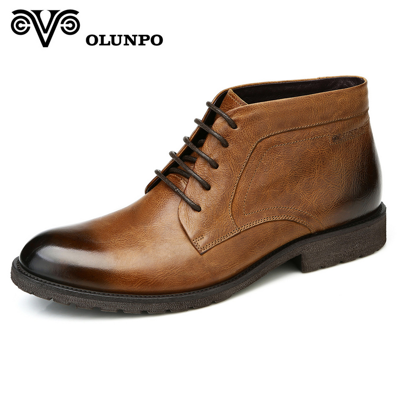 Giày boot nam Olunpo DHT1437 mũi giày nổi bật