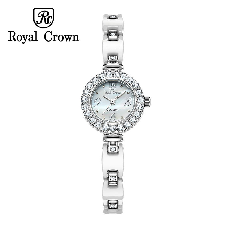 Đồng hồ trang sức nữ dây ceramic Royal Crown 63809C